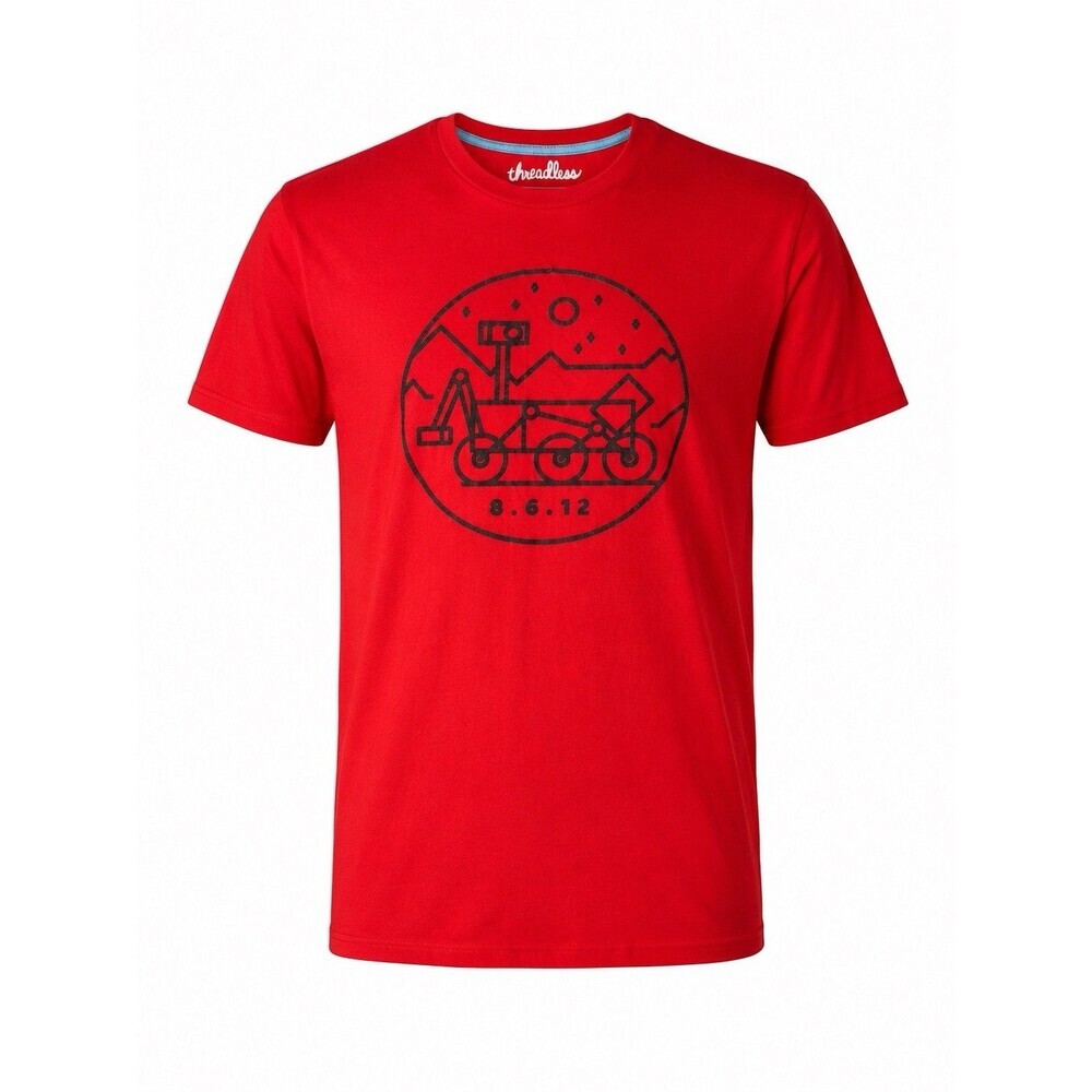 Threadless Mars Rover T Shirt Men’s Large Red Graphic Tee Space NASA Cotton